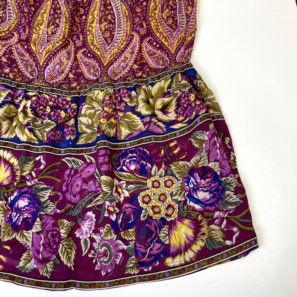Anthropologie Nikole Maxi Shirtdress XS Paisley Floral Boho - Picture 13 of 16